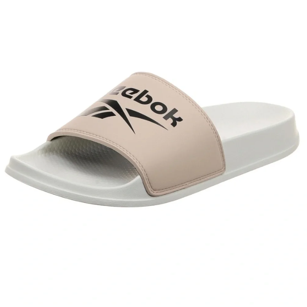 REEBOK Fulgere Slide Sandal Chalk Soft Ecru Black Logo Mens 11 Womens 12 NWT